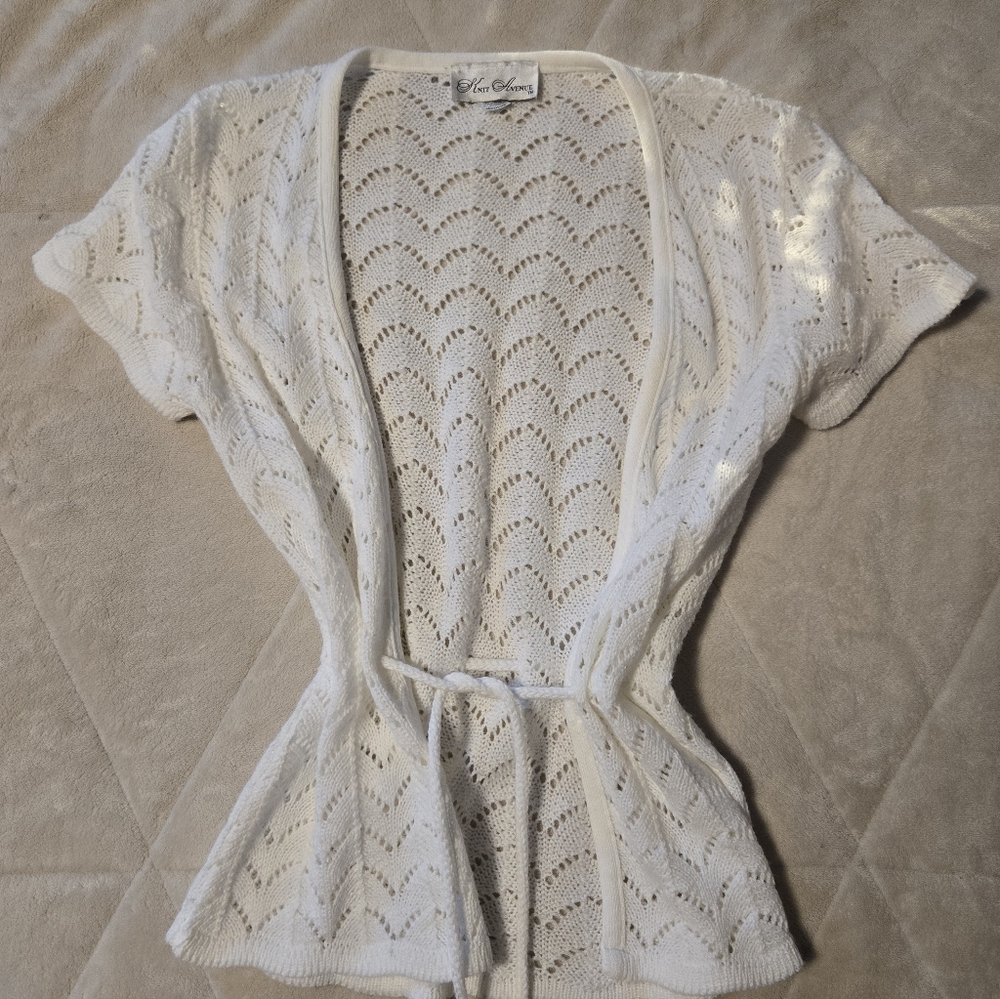 Knit Avenue White Cardigan